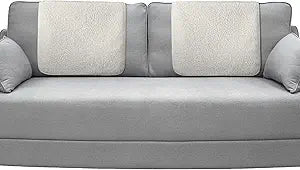 Frienda 2 Pieces Recliner Headrest Covers Sofa Headrest Protector for Recliner Chair Couch Furniture Non Slip for Living Room(Beige)