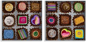 Chocolate Choices Kitchen, 12 x 12 Inch Mounted Print on Wall Plaque Set