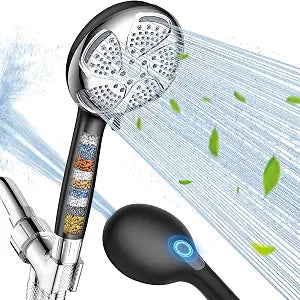 FEELSO Filtered Shower Head with Handheld, High Pressure 7-Spray Showerhead