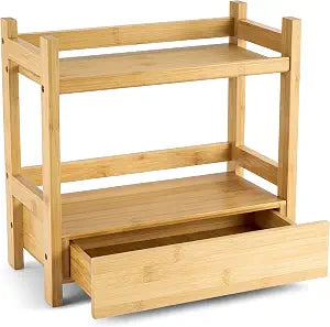 Sorbus Matcha Station Shelf, Bamboo (13" x 6.5" x 12.6", Natural Bamboo)