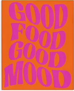 Stupell Industries Good Food Mood Affirmation, 24 x 30 Inch Canvas Wall Art