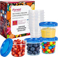 12 Pack 4 oz Plastic Containers with Twist Lids, Small Food Containers