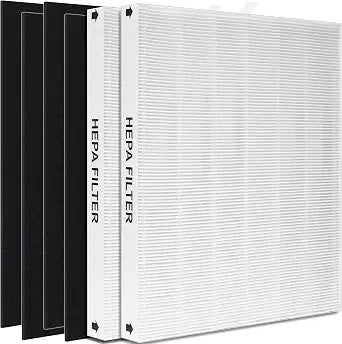 AP-1512HH True HEPA Replacement filter, Compatible with Coway Airmega AP-1512HH, AP-1512HH-FP, AP-1518R, AP-1519P, Item NO #3304899 (2 HEPA Filters + 4 Odor Pre-filters)