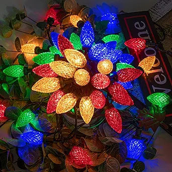 AWQ 100LED 81FT C9 Christmas String Lights Plug in Fairy Twinkle Multicolor