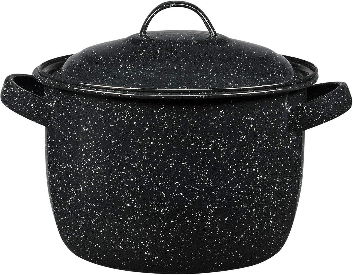 Granite Ware Porcelain Enamel Bean Pot, 4 Qt - Speckled Black