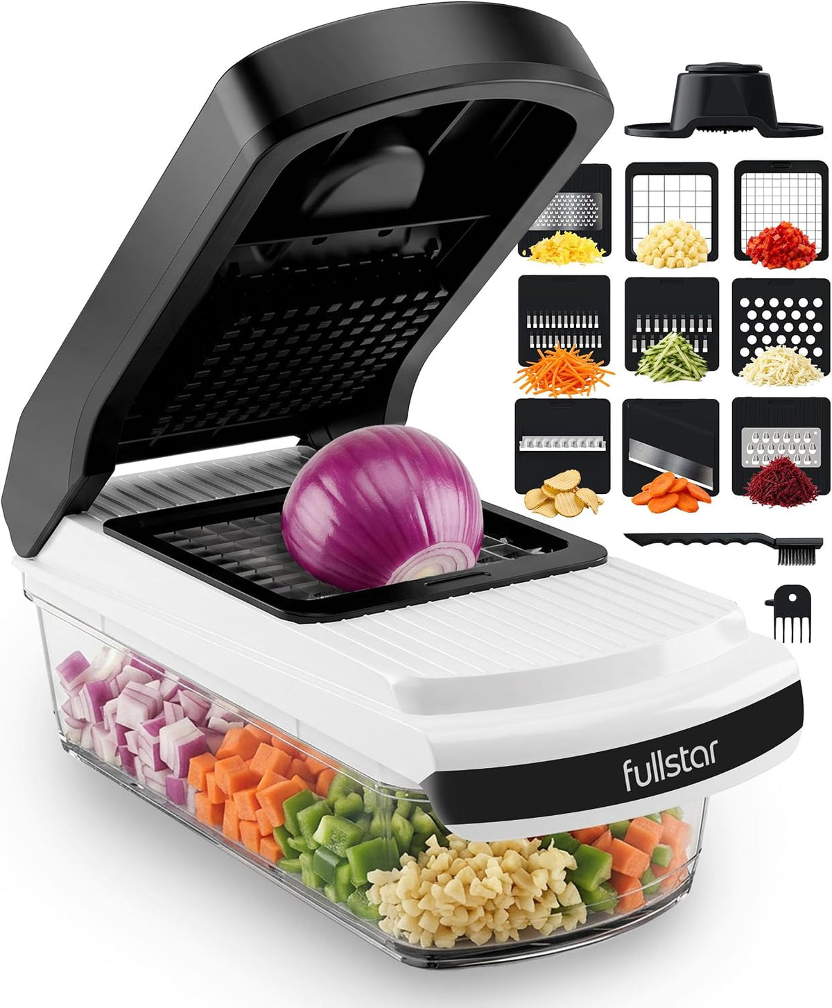 Fullstar Pro Core Vegetable Chopper & Mandoline Slicer, 9-in-1 Kitchen Tool