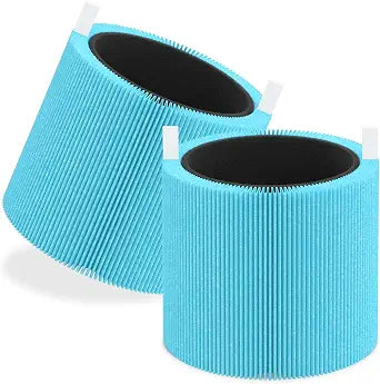 2 Packs Mini Max AllergenBlock Replacement Filters Compatible with Blueair Blue Pure Mini Max Air Purifier, Premium Filter & Activated Carbon Filter, Part # FMINI, Blue