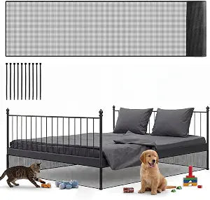 Pangda 240'' X 16'' Under Bed & Couch Blocker for Pets, PVC, Black