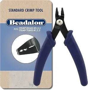 Beadalon Crimp Tool Standard - Fits Crimp Beads #1-3, Crimp Tubes #2-3, Dark Blue, 5.25 in / 13.3 cm