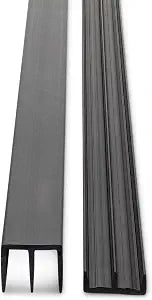 Randall Manufacturing 1/4" Plastic Sliding Door Track (Black, 4 FT Long)