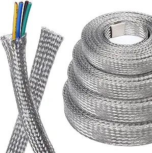 Tinned Copper Metal Braid Sleeving Wire Shielding 5/16inch-13ft