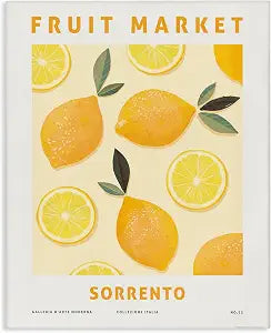 Fruit Market Lemons Kitchen, 24 x 30 Inch Canvas Wall Art