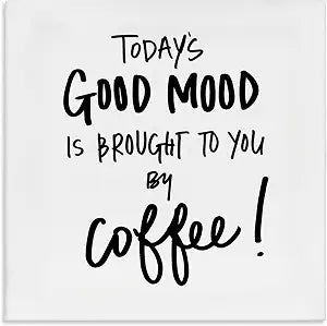 Stupell Industries Coffee Mood Kitchen Humor, 24 x 24 Inch Canvas Wall Art