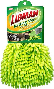 Tribello Libman Microfiber Dusting Mitt  Dual-Sided Dusting Glove with Elastic Cuff, Polishing & Dusting Microfiber Fingers, Reusable & Machine-Washable, 10.5 x 7  Traps Dust, Dirt & Allergens