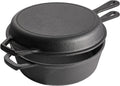 Vivicreate 2 in 1 Cast Iron Dutch Oven Pot with Skillet Lid Pre Seasoned Multi Cooker for Baking Frying Roasting Camping Compatible with All Stoves olla de hierro fundido sartÃ©n