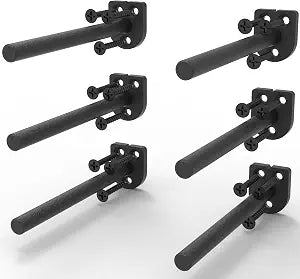 4 in Hidden Floating Shelf Brackets 6 Pack, 1/4" Thick Heavy Duty