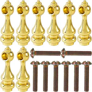 8 Pack Metal Shelf Rail Connectors, Gold
