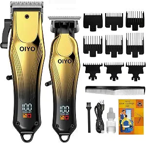 Hair Clippers for Men, Cordless Trimmer, 9 Combs & Low Noise Design