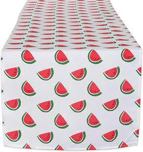 DII Watermelon Outdoor Tabletop Collection, Stain Resistant & Waterproof, Table Runner, 14x108