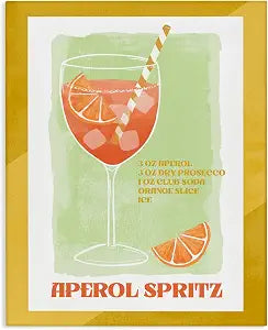 Stupell Industries Retro Aperol Spritz Recipe, 24 x 30 Inch Canvas Wall Art