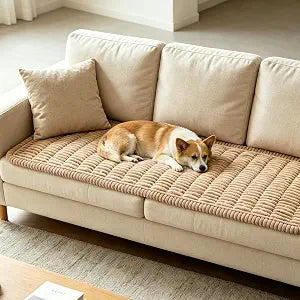 Washable Dog Couch Covers for 3 Cushion Sofa  Non Slip Fuzzy Pet Sofa Cover Protectors, 27.6" x 70.9"