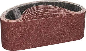 3x21 Inch Sanding Belts 80 Grit 10 Pack for Belt Sander