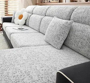 Stretch Sofa Slipcover, 2026 Upgraded Non Slip Couch Cover with Adjustable Straps, Pet Dog Cat Friendly Furniture Protector for 3 Seater, Washable for Living Room