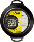 Lodge Pre-Seasoned Cast Iron Baker's Skillet, 10.25 Inches