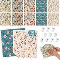 wlich 10 Pack Swedish Dishcloths, Reusable Kitchen Towels with Clips, Plant