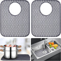 JINBAOFA Kitchen Sink Protector (2 pcs) - 13.6 x 11.6 in For the bottom of the sink, sink rack, stainless steel sink, kitchen sink inserts