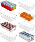Vtopmart 8pcs Clear Storage Bins with Handles