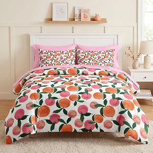 Nesker Twin Comforter Set with Sheets, 5 Pieces Floral Pink Bedding