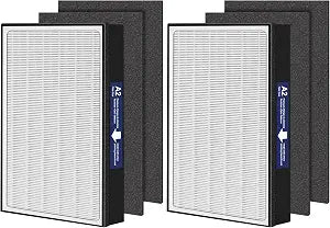 A2 Filter Replacement for 3M Filtrete Room A2 Models FAP-C02-A2 FAP-C03-A2 FAP-T03-A2, 2 Post-Filters + 4 Carbon pre-Filters, Part No.1150101