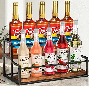 THYGIFTREE 2-Tier Coffee Syrup Rack