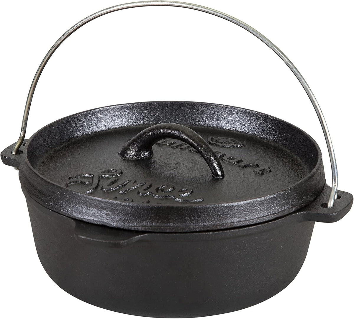 Stansport 2 QT Pre-Seasoned Cast Iron Dutch Oven Flat Bottom (16019-20)