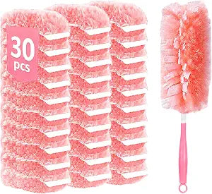 30 Pack Duster Refills Compatible with Swiffer, Multi Surface 360 Feather Duster,Disposable Dusters Kit for Cleaning Dusting Furniture.