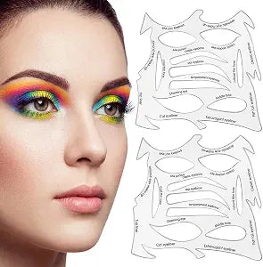 2Pcs Quick Make-Up Stencils Eyeliner Molds a Makeup Tool with a Variety of Shapes Eyeliner Stencil Pads Eyeshadow Applicators Eyeliner Template