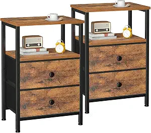 LOAKEKEL Night Stand, Nightstands Set of 2 for Bedroom