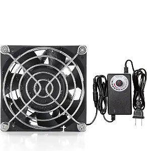 12V 80mmx38mm Small IP44 Muffin Exhaust Fan with Variable Speed Controller