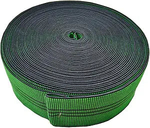 40ft Sofa Elastic Webbing Elasbelt Stretch Latex Band Furniture Repair DIY Upholstery Modification Elasbelt Chair Couch Material Replacement (Green 5cm 10m)