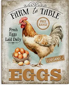 Stupell Industries Vintage Farm Eggs Rustic, 24 x 30 Inch Canvas Wall Art