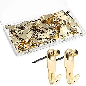 Jetec 50 Pieces Professional Plaster Picture Hangers with Nails, 20 Lbs