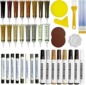 Wooden Furniture Repair kit - a Set of 43 Stain Sticks. Wood Scratch Repair, Floor Scratch Repair, Used for Scratches and Cracks in Wooden Floors, Tables, cabinets, Wooden Doors and Other Hardwood