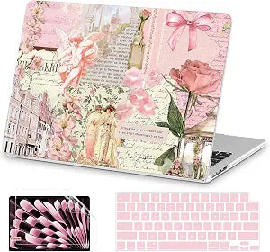 AKIT for MacBook Air 13 inch Case M5 M4 M3 M2 2026-2022, Retro Collage