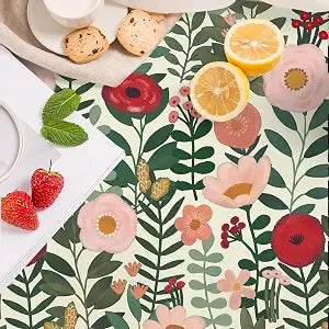 Self Adhesive Shelf Liner Kitchen Pantry Plastic Drawer Liners Beige Pink