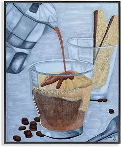 Espresso Pour Kitchen Still Life, 16 x 20 Inch Framed Gicle Print