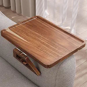 Acacia Wood Couch Arm TrayFolding Sofa Armrest Table