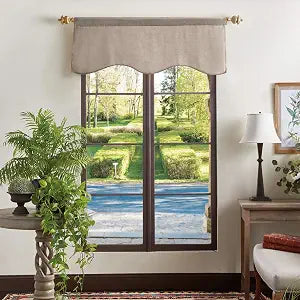 Martha Stewart Lucca Linen Valance, 50 x 18 in, Linen, 1-Piece