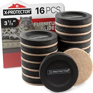 Felt Furniture Sliders for Hardwood Floors X-PROTECTOR 16 PCS 3 