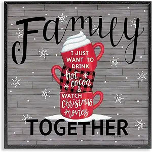'Inspirational Family Christmas Sentiments Hot'| Framed Giclee Art